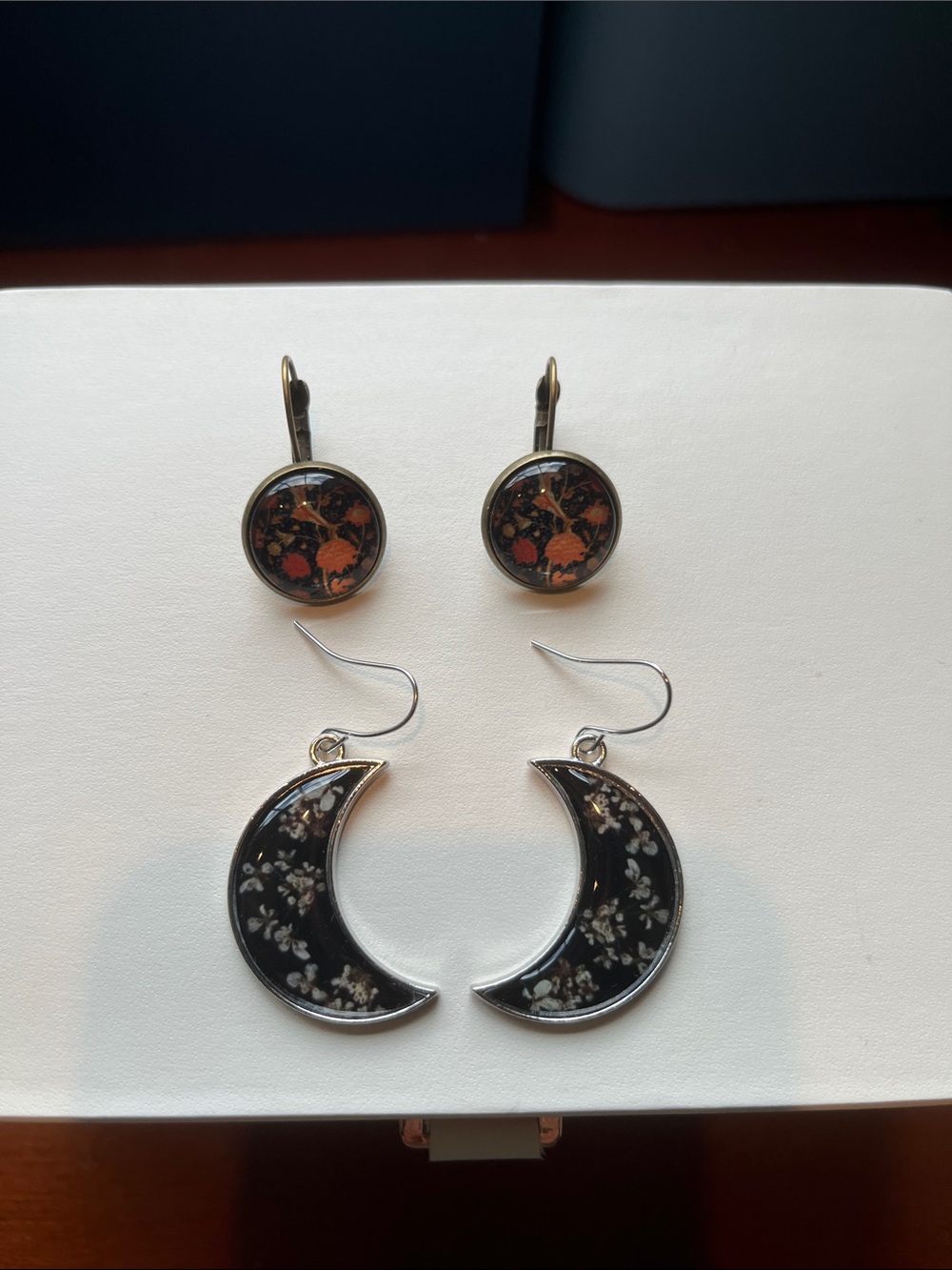 Floral Enamel Earrings - set of 2!
